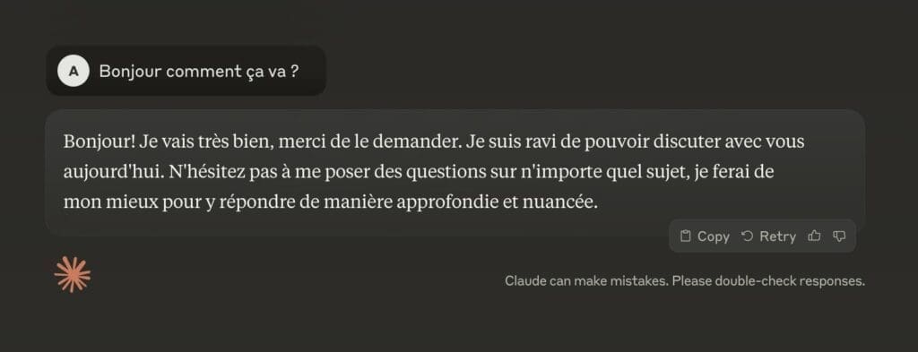 Conversation avec Claude AI